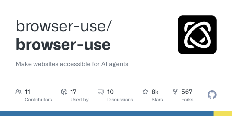 browser-use/browser-use: Make websites accessible for AI agents