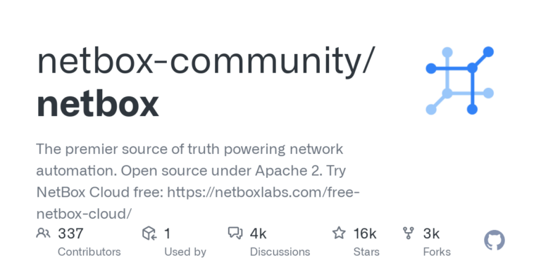 netbox-community/netbox: The premier source of truth powering network automation. Open source under Apache 2. Try NetBox Cloud free: https://netboxlabs.com/free-netbox-cloud/